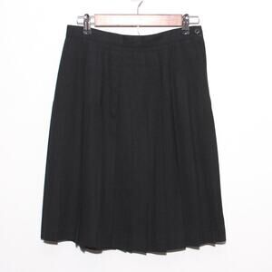 Vintage Pleated Skirt Wool Blend Black Jacqueline Ferrar Size 10